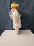 Vintage Porcelain Angel Doll | Blonde Guardian Angel with Halo