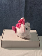 ZURU Rainbocorn Puppycorn Penny the Pug 5" Plush White Pink Bow Glitter Horn
