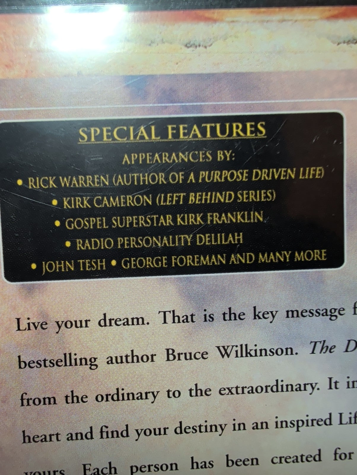 The Dream Giver DVD 2004 Bruce Wilkinson Faith Parable Factory Sealed New