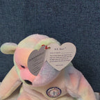 TY Beanie Baby B.B. BEAR The Birthday Bear 1999 | Pastel Tie-Dye | Mint Tags NEW