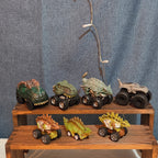 Lot Of 7 Dinosaur Monster Trucks, Vehicles Plastic