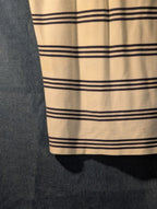 Vintage 90s Polo Ralph Lauren Shirt Men's Large Cream Navy Stripe 