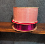 Offray Ribbon Lot 2 Pink Organdy Metallic Magenta Craft Destash