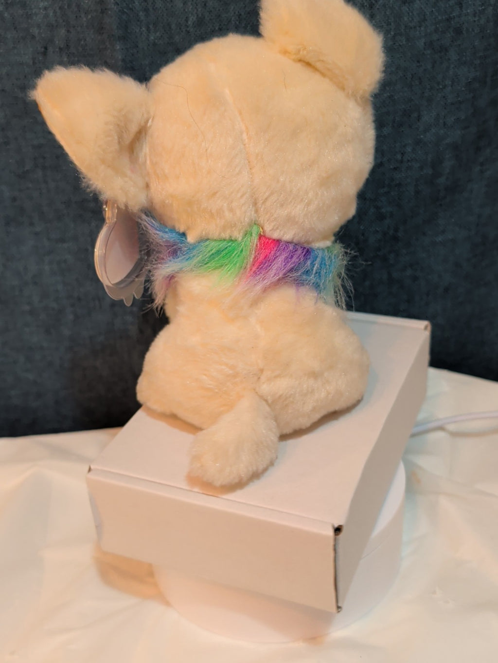 Ty Beanie Boos Chewey Chihuahua Rainbow Collar Gold Glitter Eyes 6" Plush