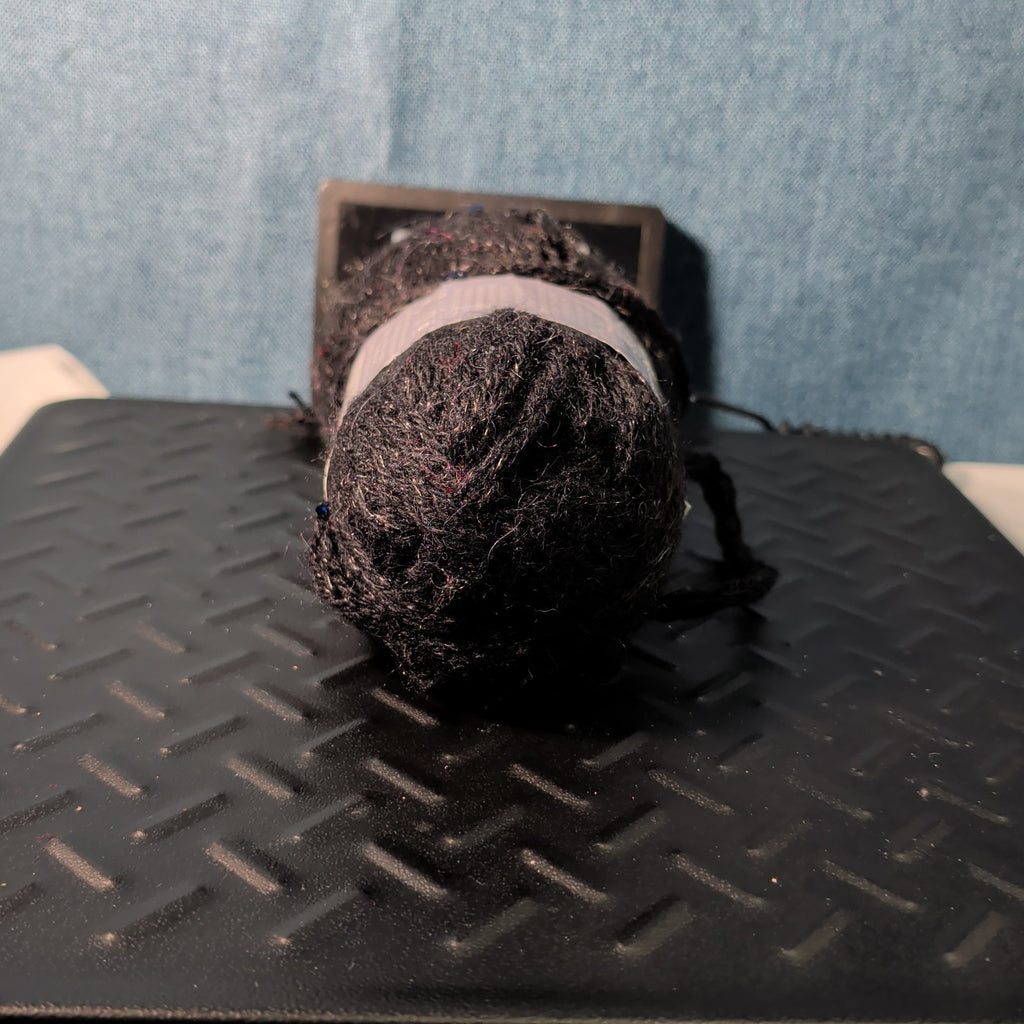 Loops & Threads Dewdrops Yarn #14 Jet Black Sequins Mohair Bulky DISCONTINUED