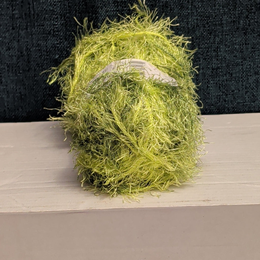 Red Heart Foxy Eyelash Yarn Lime Green