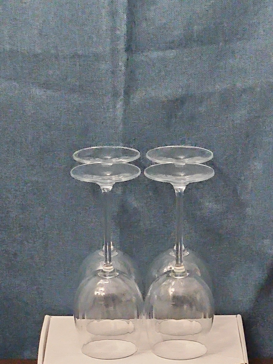Set of 4 Clear Glass Stemmed Wine Glasses Balloon Bowl All-Purpose Stemware