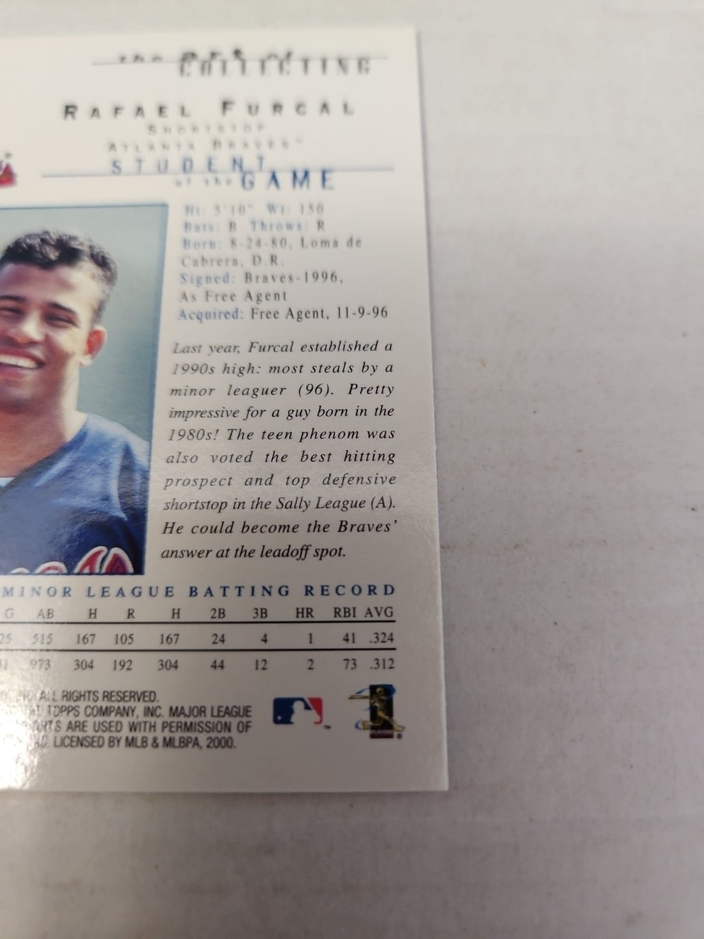 2000 Topps Gallery - Students of the Game Rafael Furcal #129