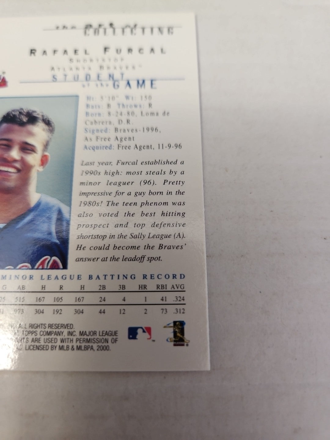 2000 Topps Gallery - Students of the Game Rafael Furcal #129