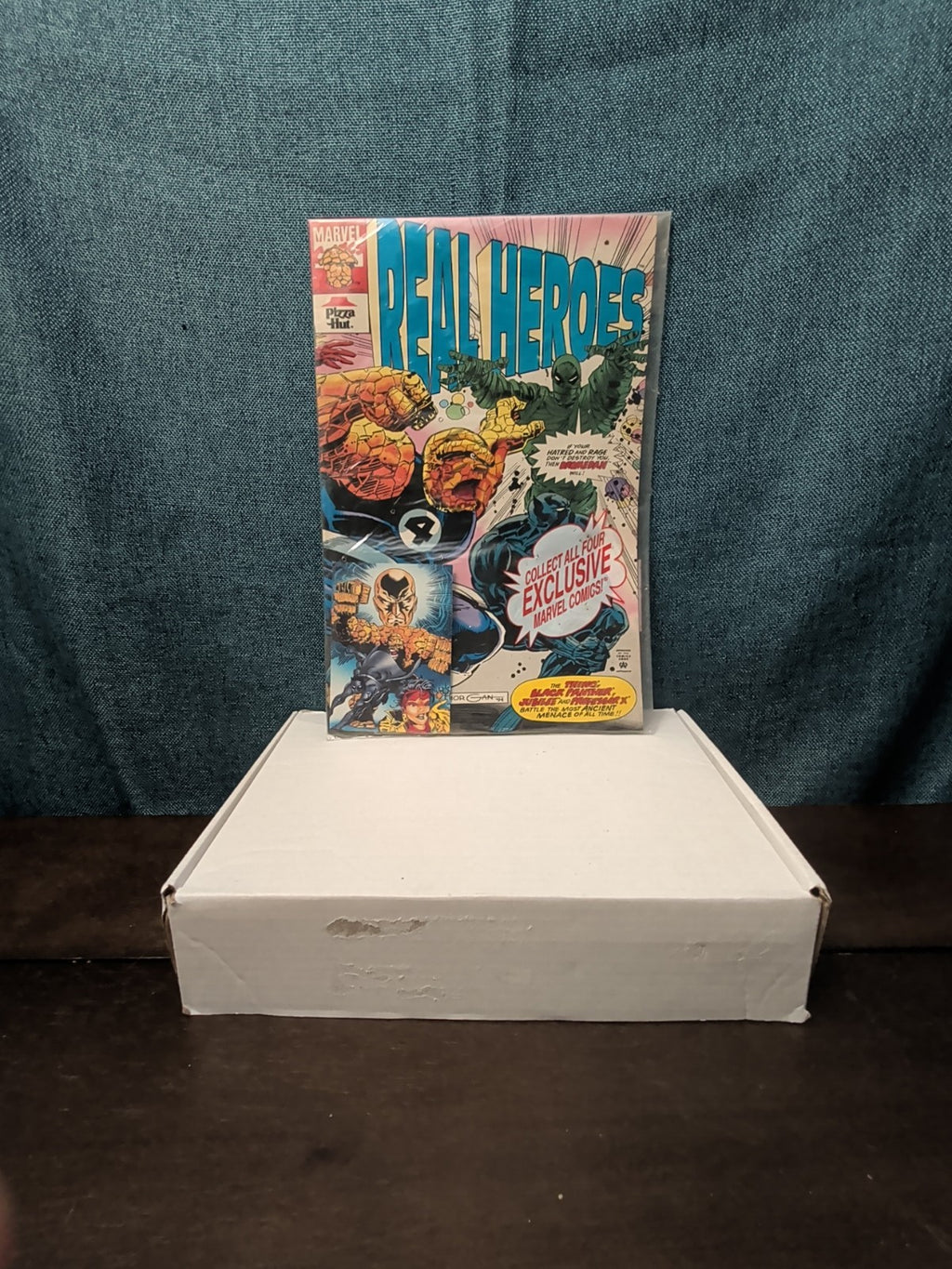 Real Heroes #1 Pizza Hut Marvel 1994 Promo Black Panther The Thing Jubilee Good