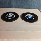 BMW Cup Holder Coasters Silicone Black Blue Auto Accessory