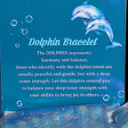 Dolphin Charm Blue Imperial Jasper 8mm Stretch Bracelet Boho NIB