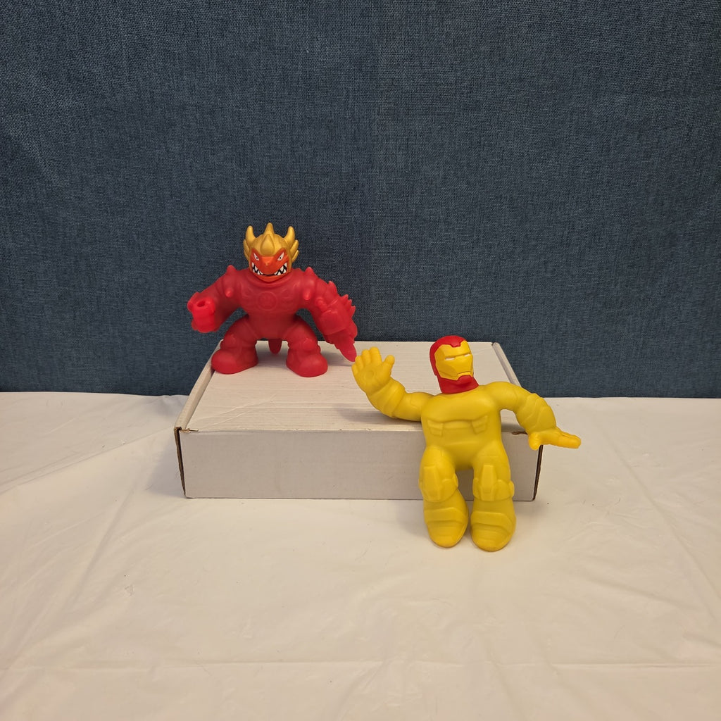Goo Jit Zu Heroes Marvel Set of 4 Hulk Iron Man Pantaro Blazagon Squishy Toy
