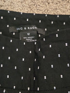 Zac & Rachel Pants 12 Black White Polka Dot Pull On Stretch