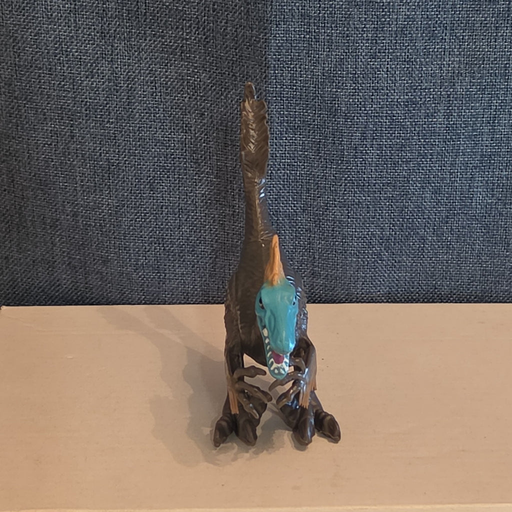 Animal Planet Dino Tower Replacement Raptor Figure Feathered Blue Face Toy