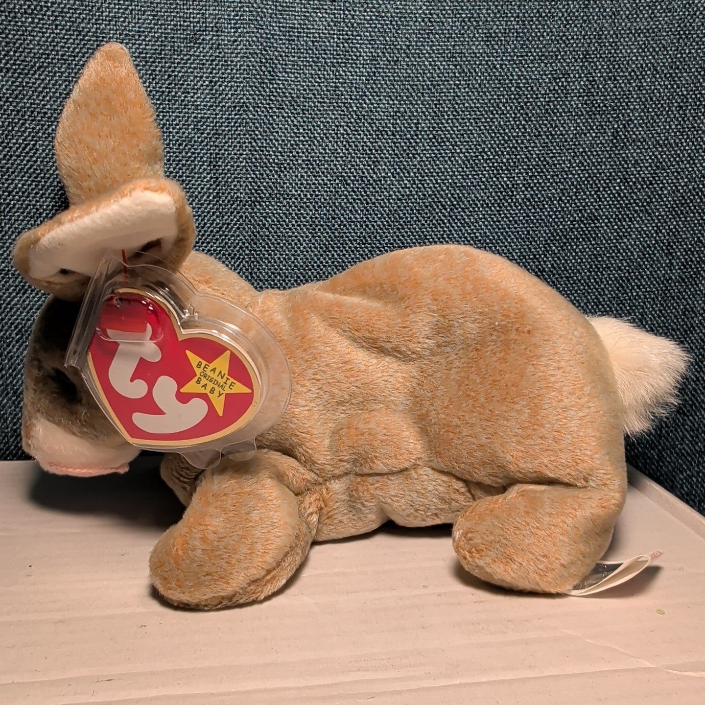 Ty Beanie Baby Nibbly 1998 Retired Speckled Bunny with Tag Protector Vintage