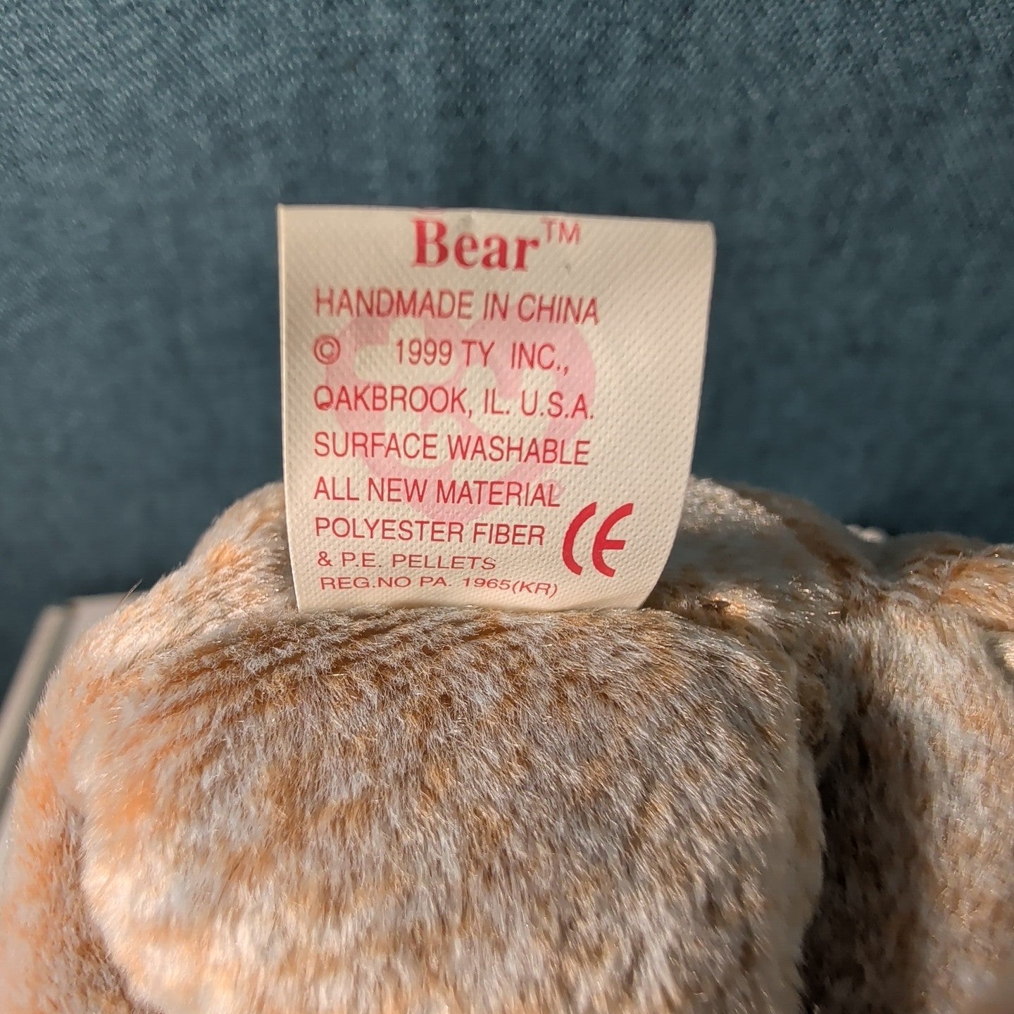 1999 Signature Bear Ty Beanie Baby Retired MWMT with Tag Protector Ginger Bear