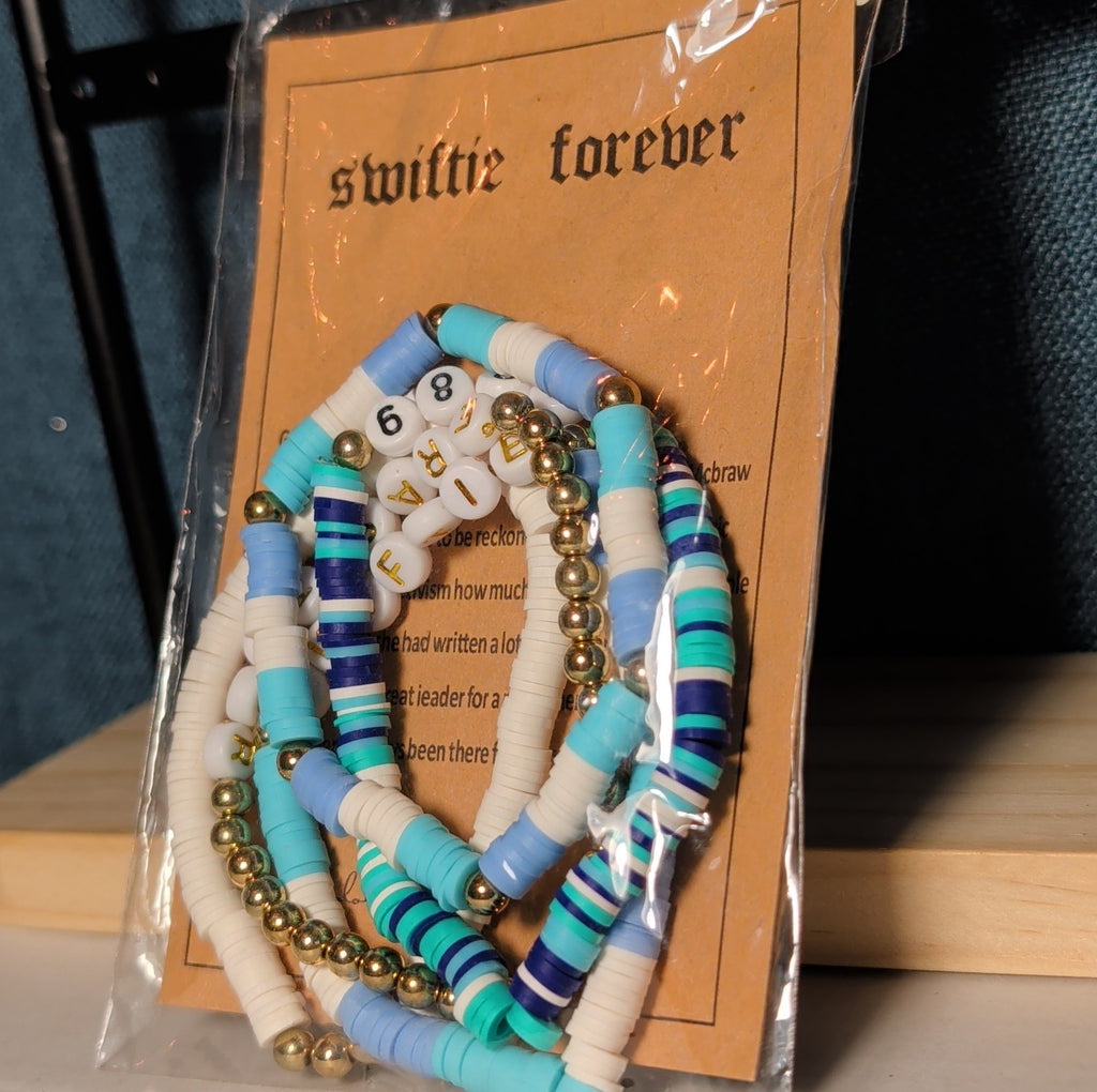 Swiftie Forever 5-Piece Beaded Bracelet Set Eras Tour Y2K NWT