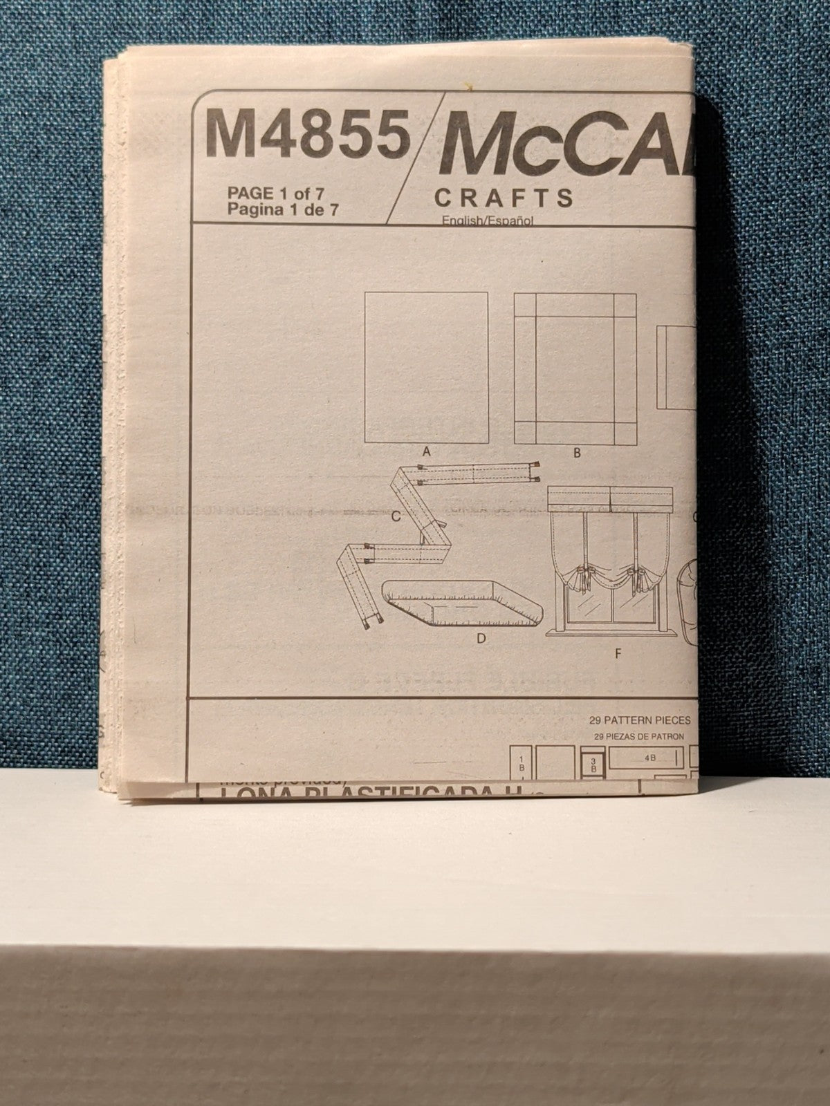 McCall's M4855 Baby Nursery Decor Pattern '05 Bedding Quilt Bumper Stacker UNCUT