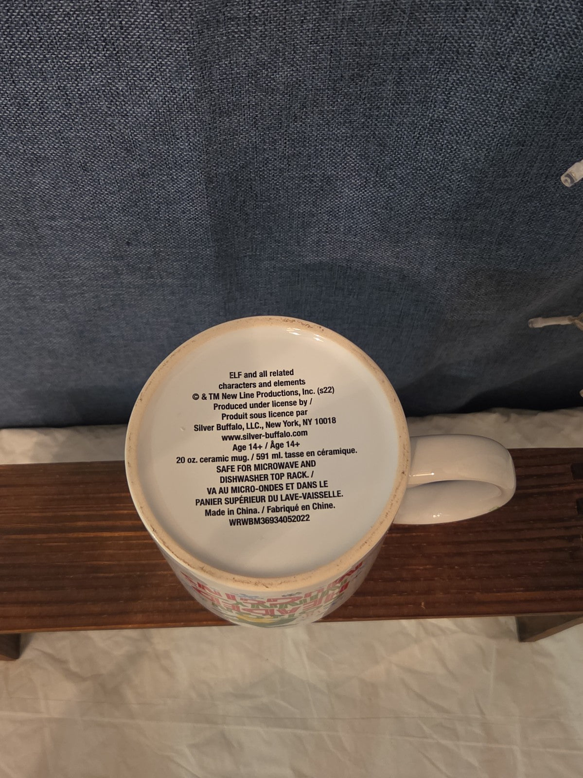 ELF Christmas Movie Ceramic Coffee Mug I'm a Cotton-Headed Ninny-Muggins 20 oz