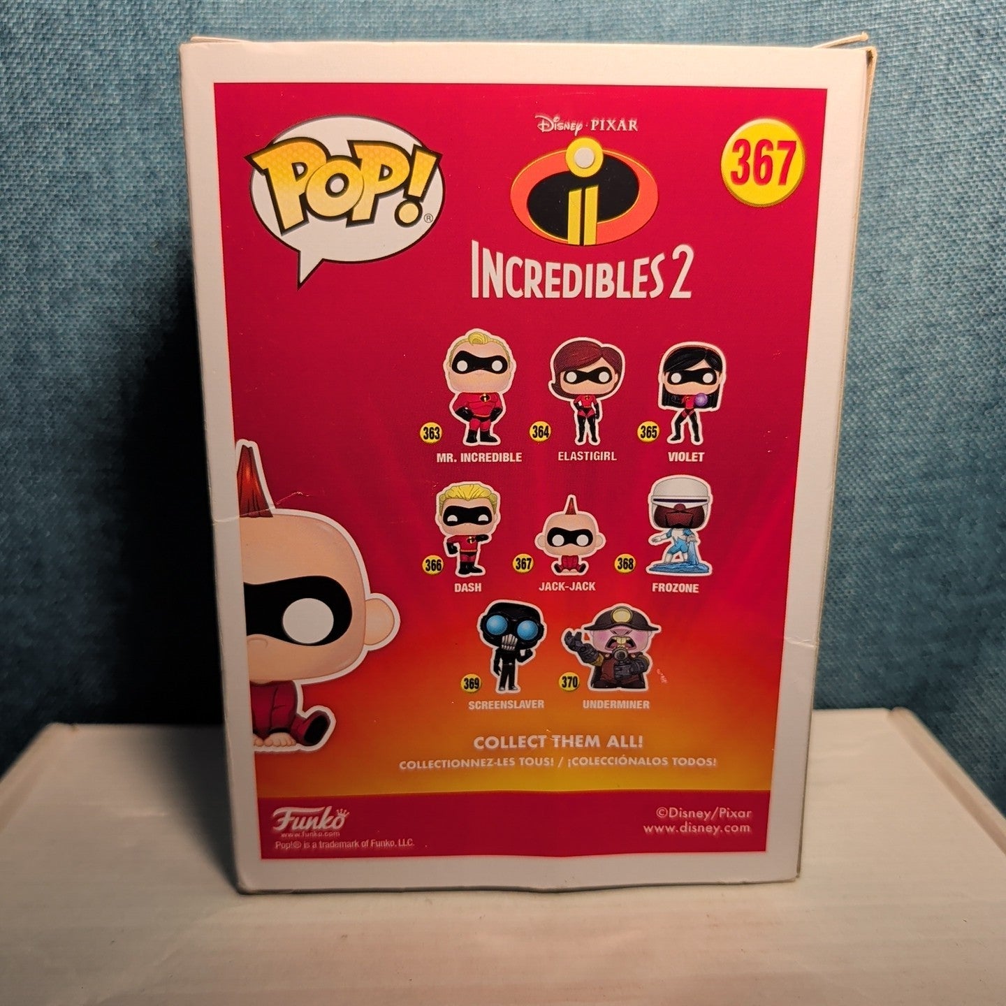 Funko Pop Jack-Jack Incredibles 2 #367 Disney Pixar Figure in Box With Protector