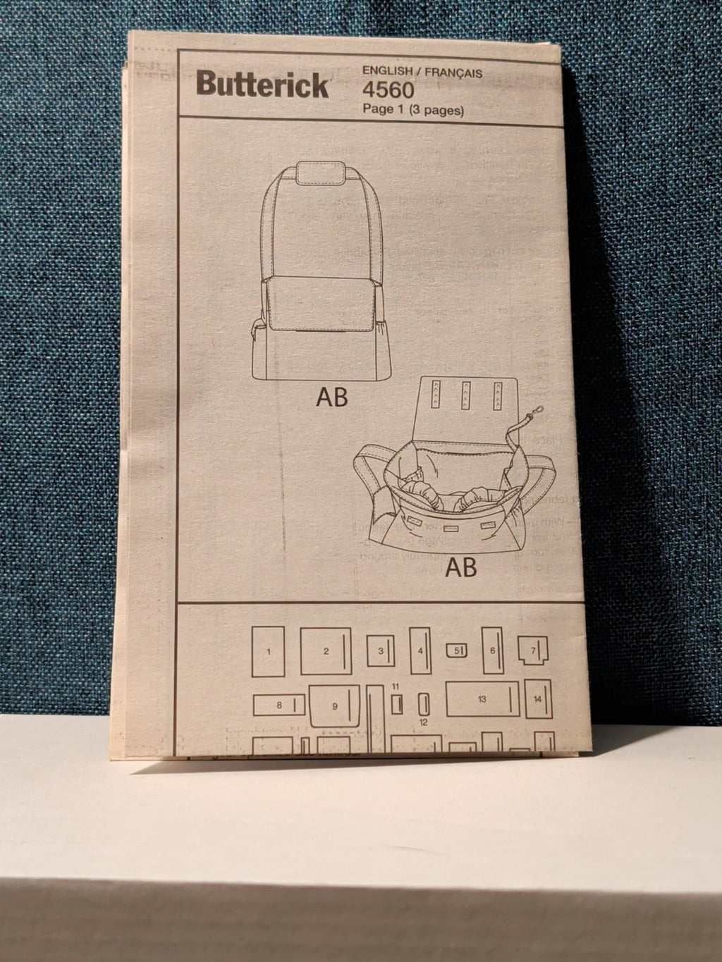Butterick B4560 Pattern 2005 | Diaper Bag Tote | 2 Styles Lined Pockets UNCUT