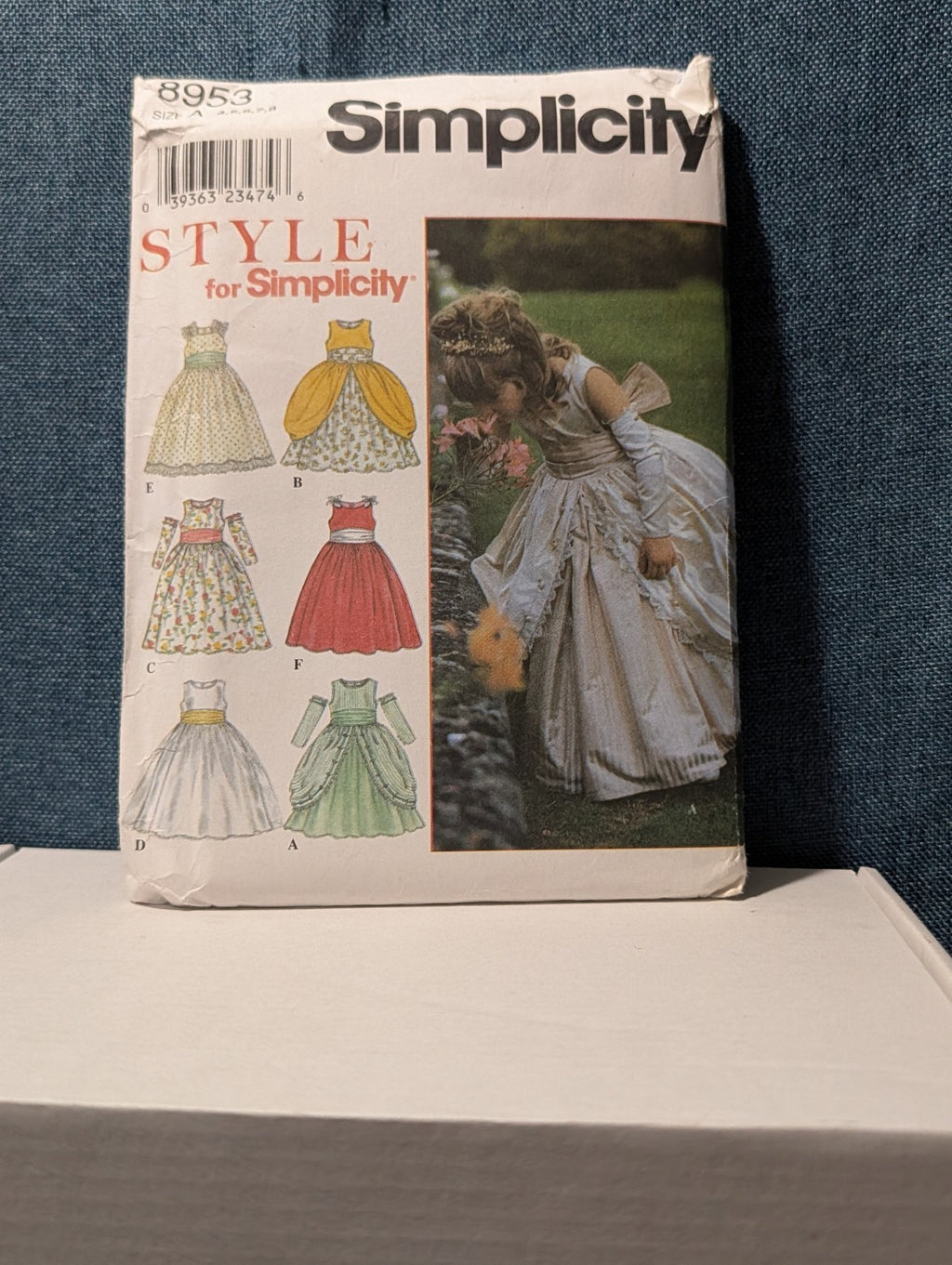 Simplicity 8953 Child's Formal Dress Pattern Flower Girl Wedding Sz 4-8 UNCUT 04