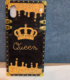 Boutique Samsung Galaxy Queen Crown Gold Square Case Shockproof