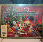 Vintage Lang Christmas Puzzle 500 pc Factory Sealed New Pop Up Easel Box 1982