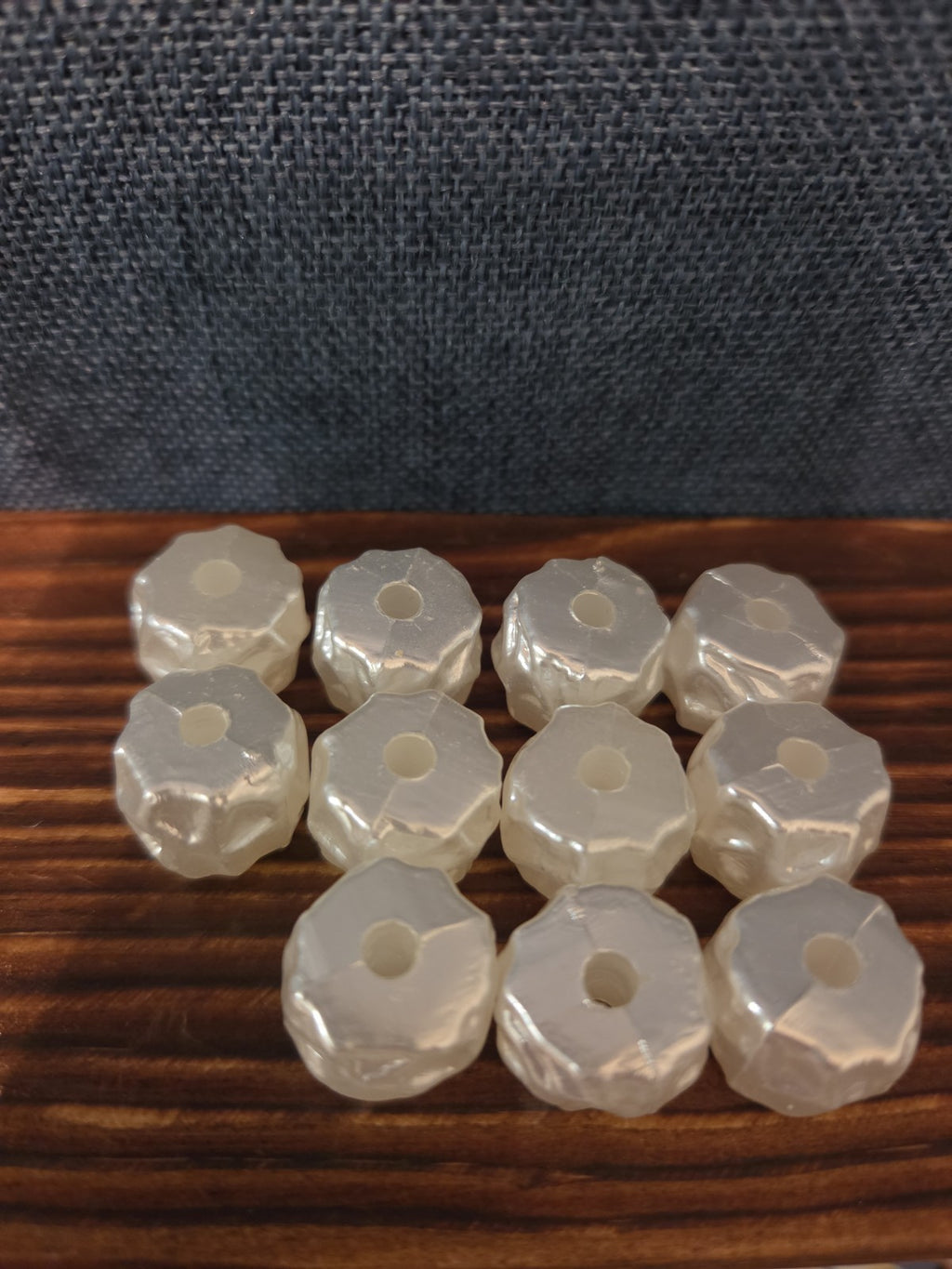 Chunky White Faux Pearl Beads 11pc Craft
