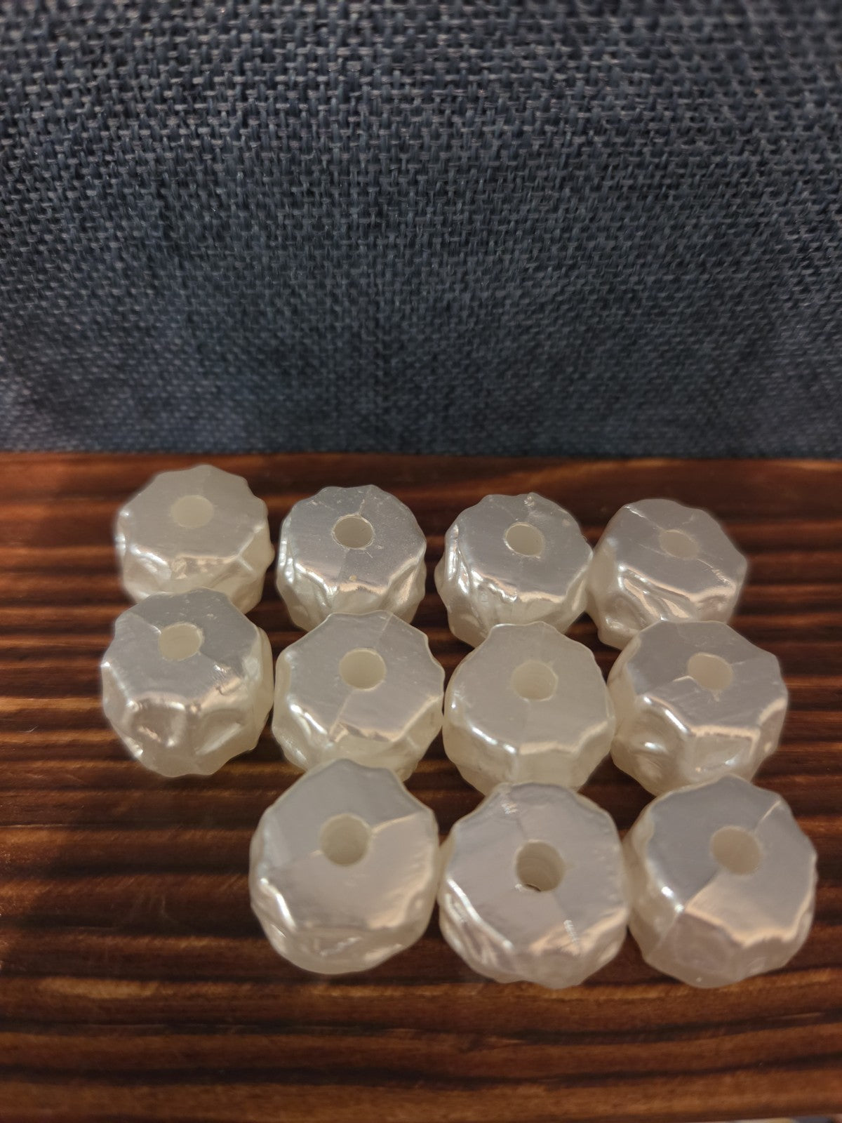 Chunky White Faux Pearl Beads 11pc Craft