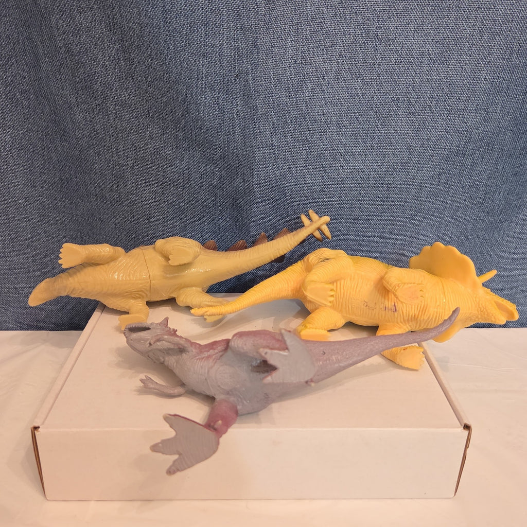 Dinosaur Toy Figures Lot of 6 T-Rex Triceratops Stegosaurus