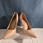 Christian Siriano Nude Heels Pumps 8.5 Pointed Toe Dress Casual Used