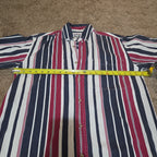 Pine Grove Striped Button Down Shirt Cotton Vintage 90s Retro Men Size M