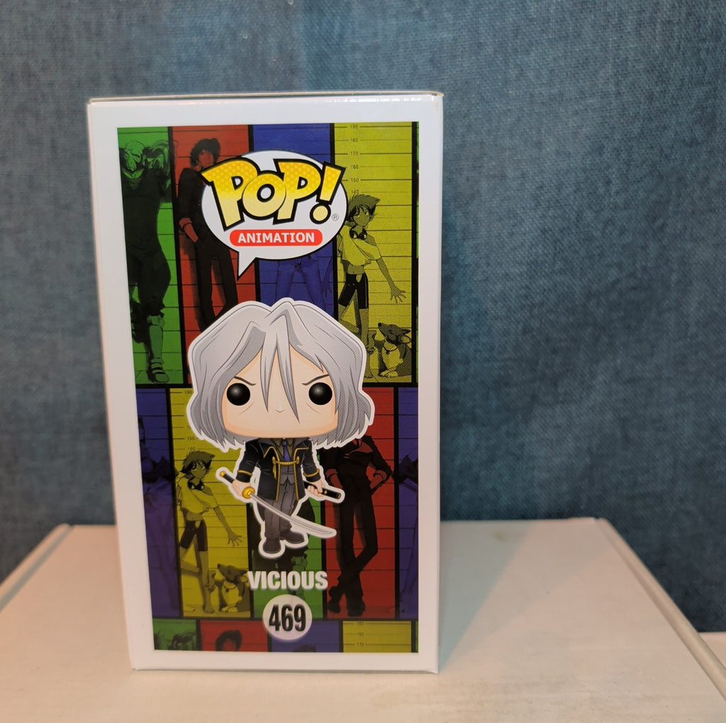 Funko Pop Cowboy Bebop Vicious 469 Vaulted Vinyl Figure Anime with Protector