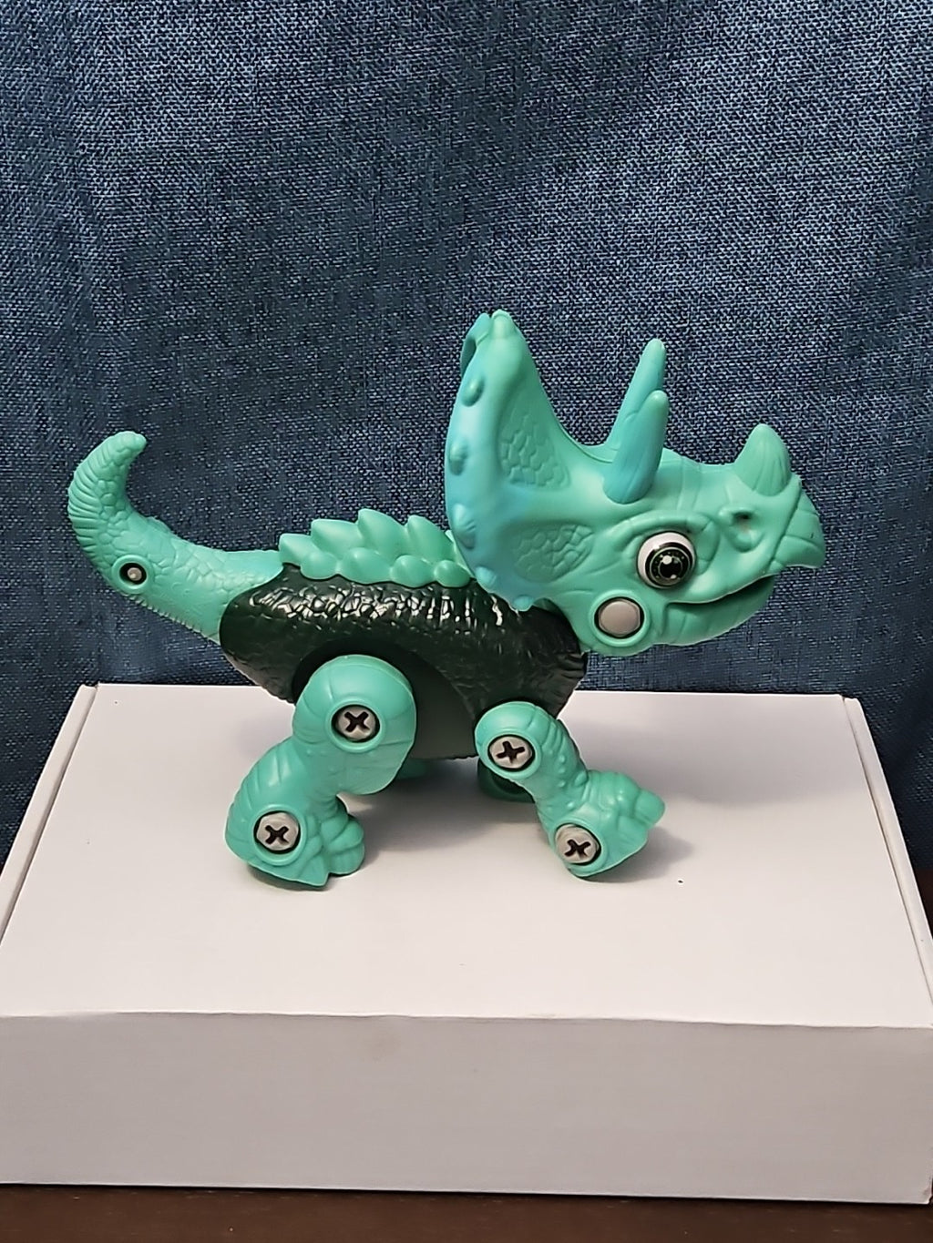 Take Apart Dinosaur Triceratops Figure Only | Green DIY Building Toy