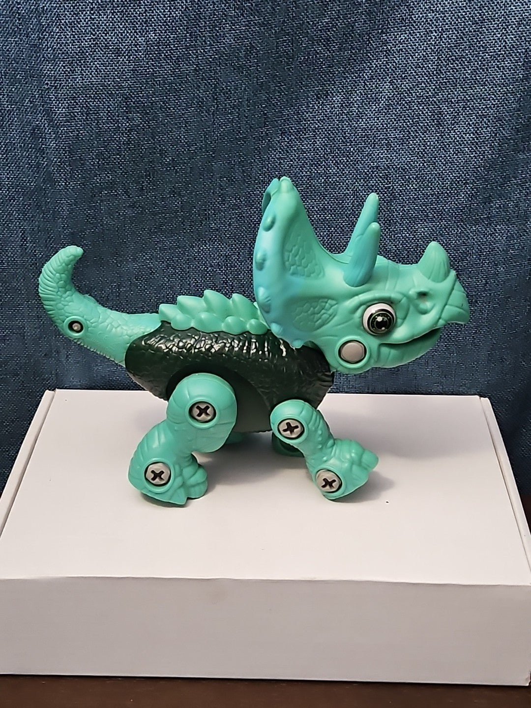 Take Apart Dinosaur Triceratops Figure Only | Green DIY Building Toy