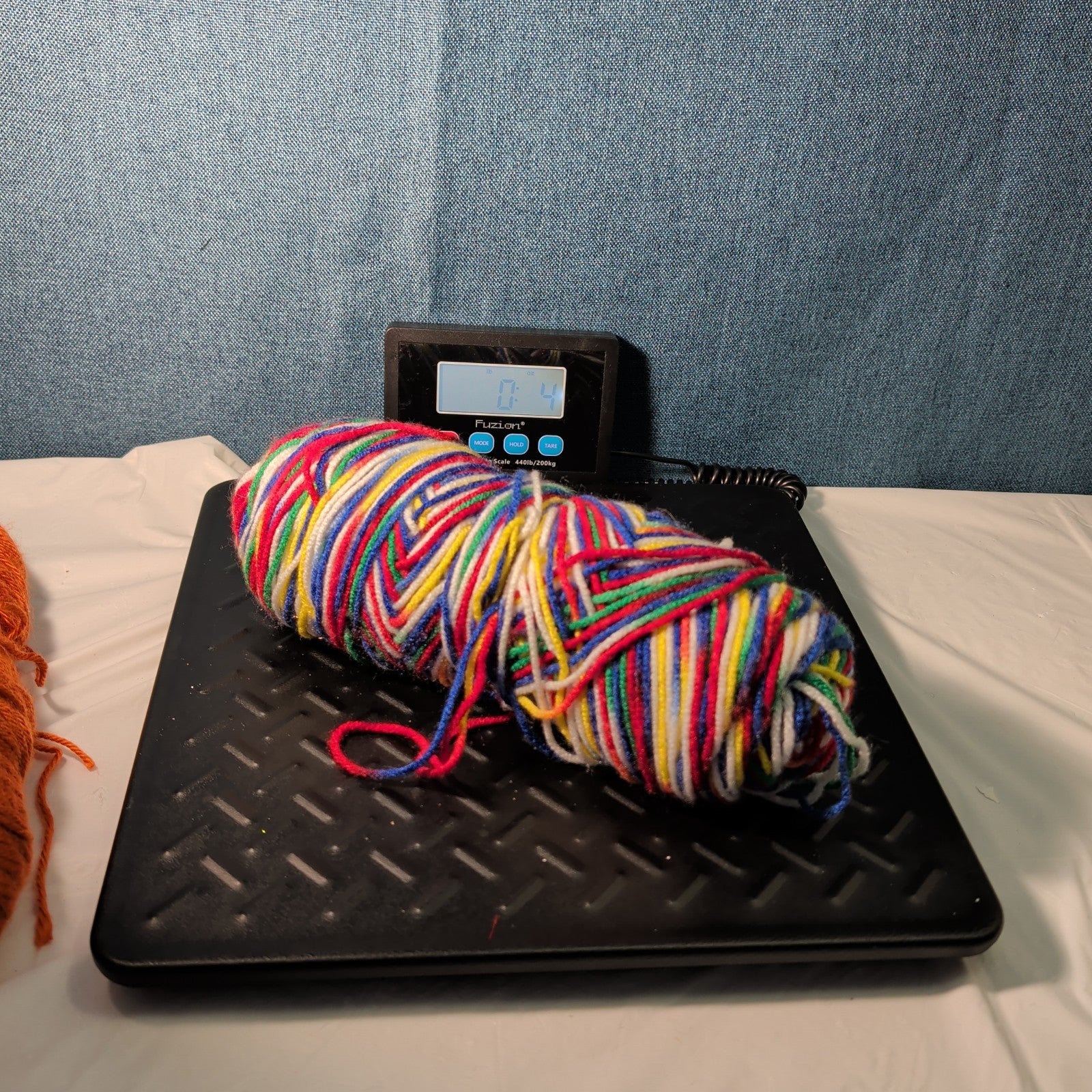 Assorted Yarn Set 9oz Mixed Rainbow Retro Stripe Orange Pink Purple 3 Skeins