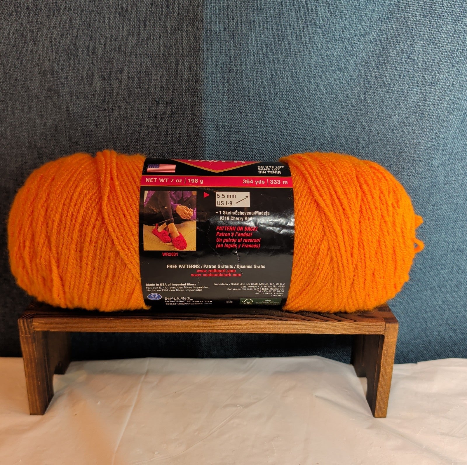 Red Heart Super Saver Pumpkin Orange Acrylic Yarn Cozy Fall NWT E300