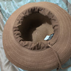 Scala Wide Brim Floppy Sun Hat Brown Acrylic Woven Packable Travel Retro