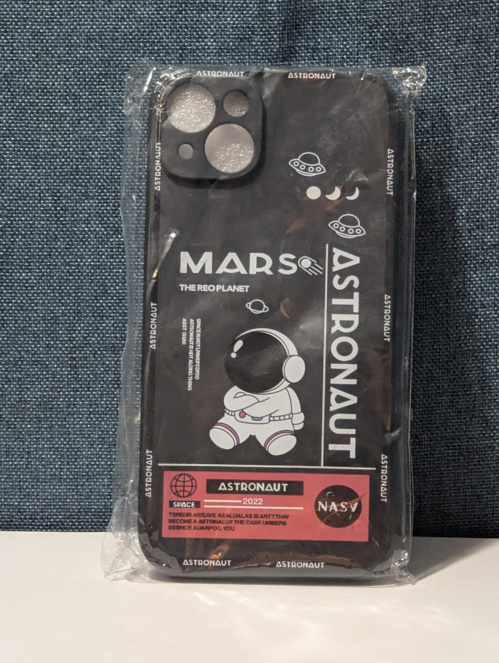 Astronaut Space Phone Case iPhone 14 Pro Max Slim Black TPU NASA Style Cover New