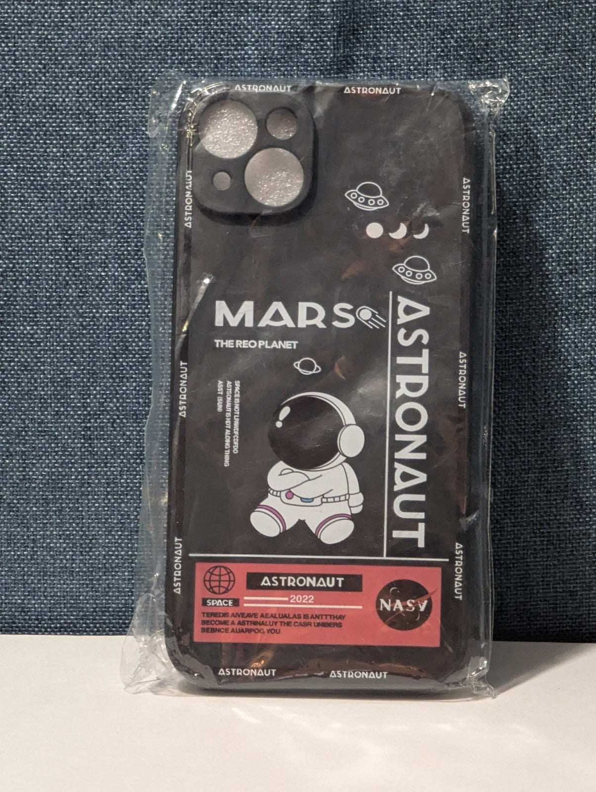 Astronaut Space Phone Case iPhone 14 Pro Max Slim Black TPU NASA Style Cover New