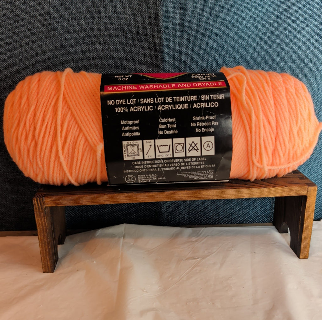 Red Heart Super Saver Light Coral Yarn 8oz