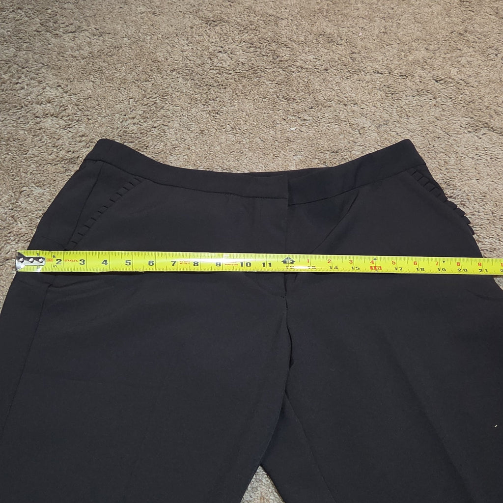 Zac & Rachel Black Dress Pants 14 Pleated Pocket Stretch Career NWOT