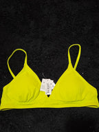 Amazon Essentials Bikini Top M Lime Green UPF 50+ Bralette Swimwear NWT Summer
