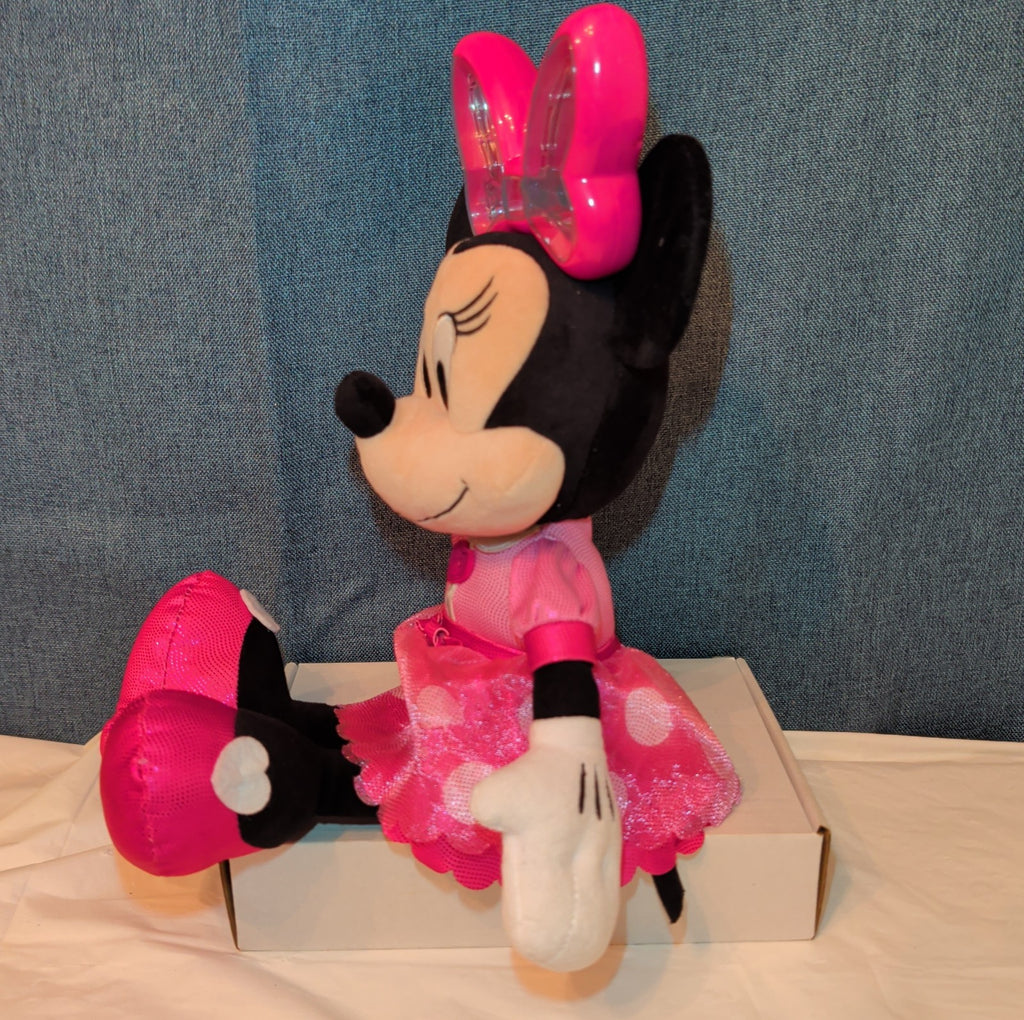 Disney Jr Colorfinity Minnie Mouse Interactive Plush 15" Light Up Talking Toy