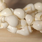 Hawaiian Woven Shell Lei Long Necklace Boho Beach
