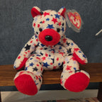 Ty Beanie Baby Red Patriotic Star Bear Plush 2003