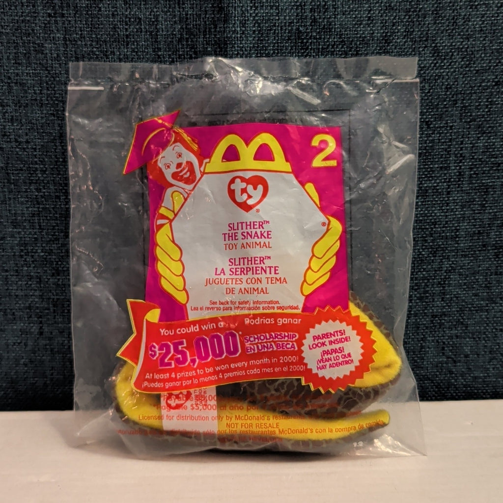 ​Ty McDonald’s Teenie Beanie Baby Slither the Snake #2 2000 | Sealed | Vintage 