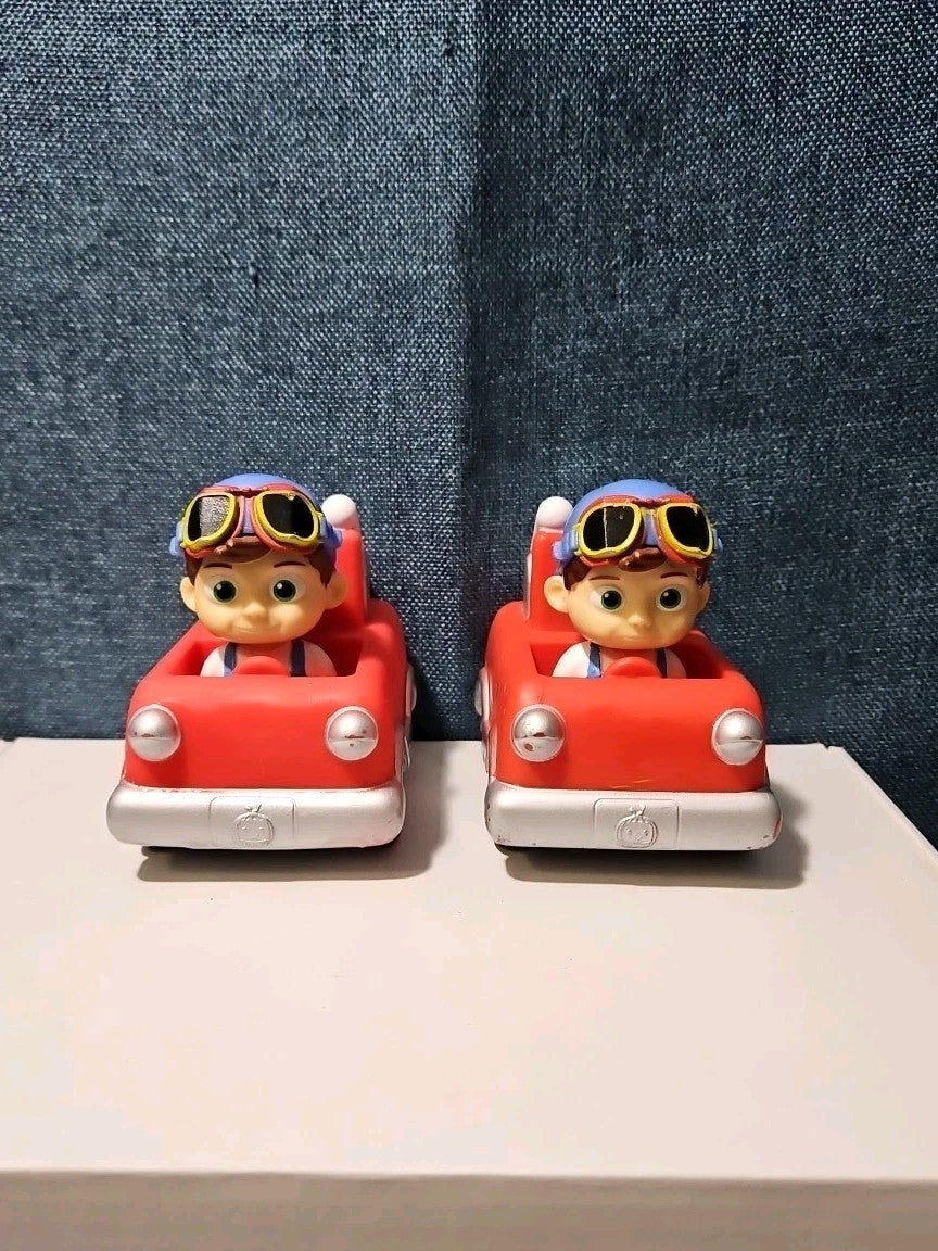 CoComelon Toy Lot Musical Bedtime JJ Doll Plush Pillow 4 Mini Vehicles Jazwares